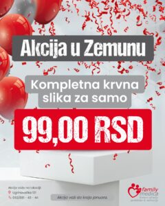 Akcija u Zemunu – kompletna krvna slika za 99 RSD u Family Medica laboratoriji 